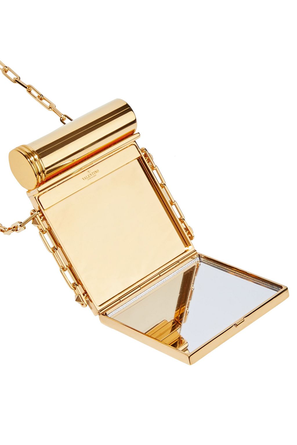 VALENTINO GARAVANI Gold-tone enamel compact mirror