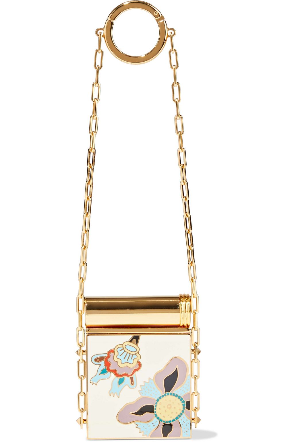 VALENTINO GARAVANI Gold-tone enamel compact mirror