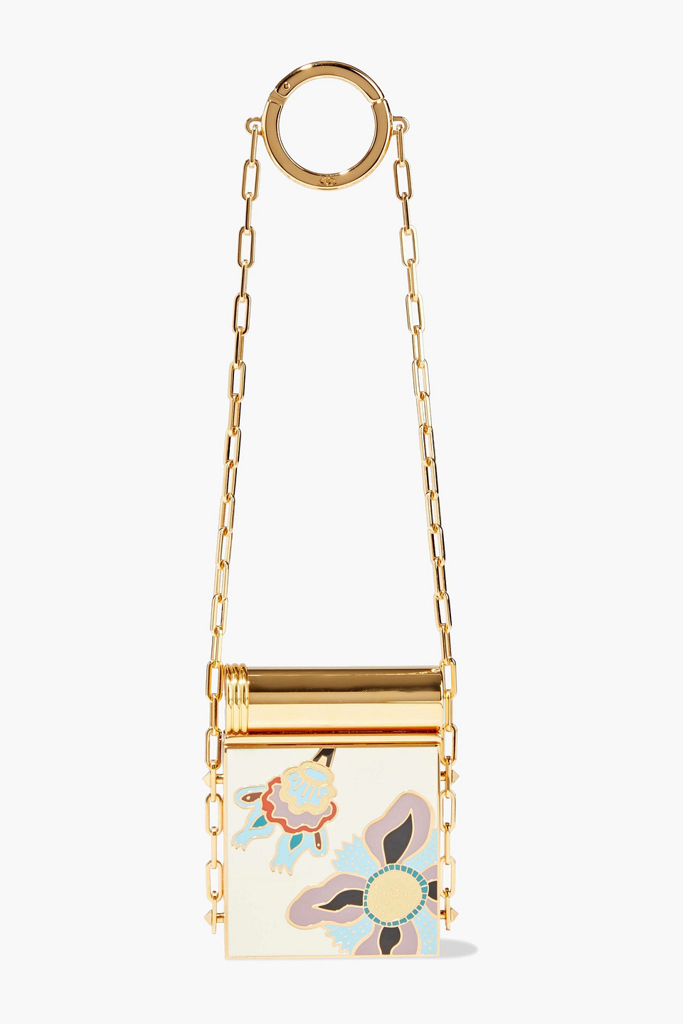 Valentino Garavani Gold-tone Enamel Compact Mirror