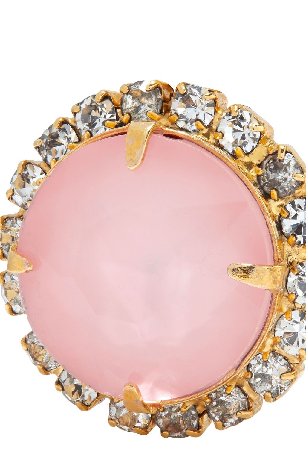 ELIZABETH COLE Danette 24-karat gold-plated crystal earrings