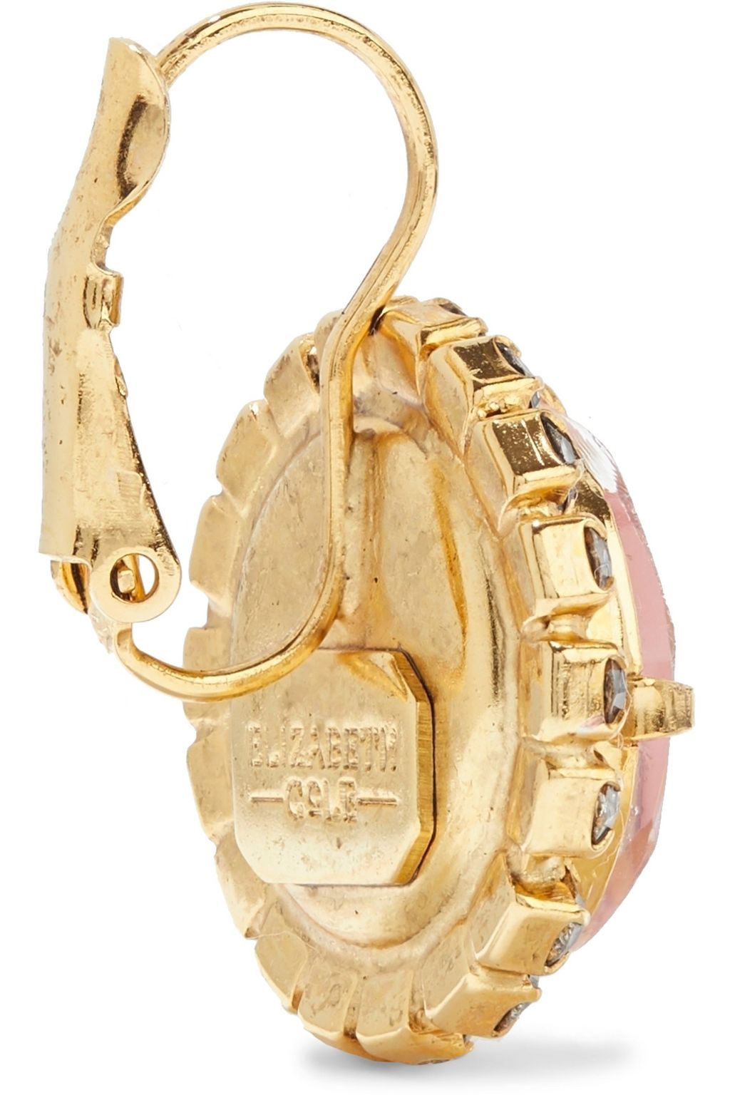 ELIZABETH COLE Danette 24-karat gold-plated crystal earrings