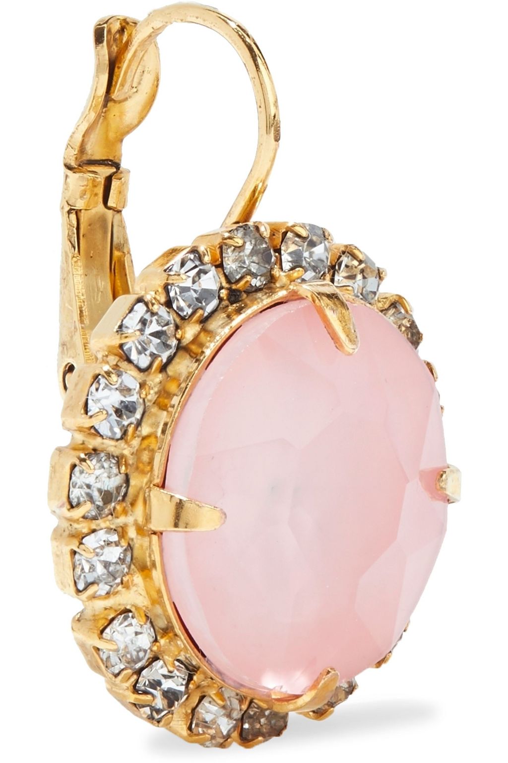 ELIZABETH COLE Danette 24-karat gold-plated crystal earrings