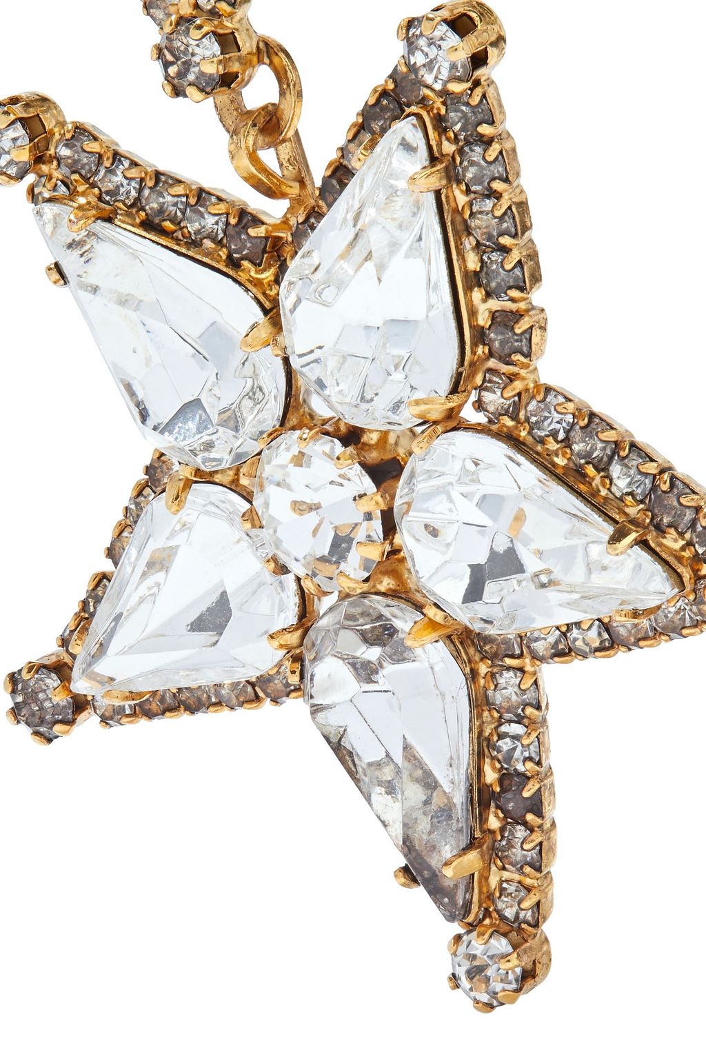 ELIZABETH COLE Rigby 24-karat gold-plated Swarovski crystal earrings