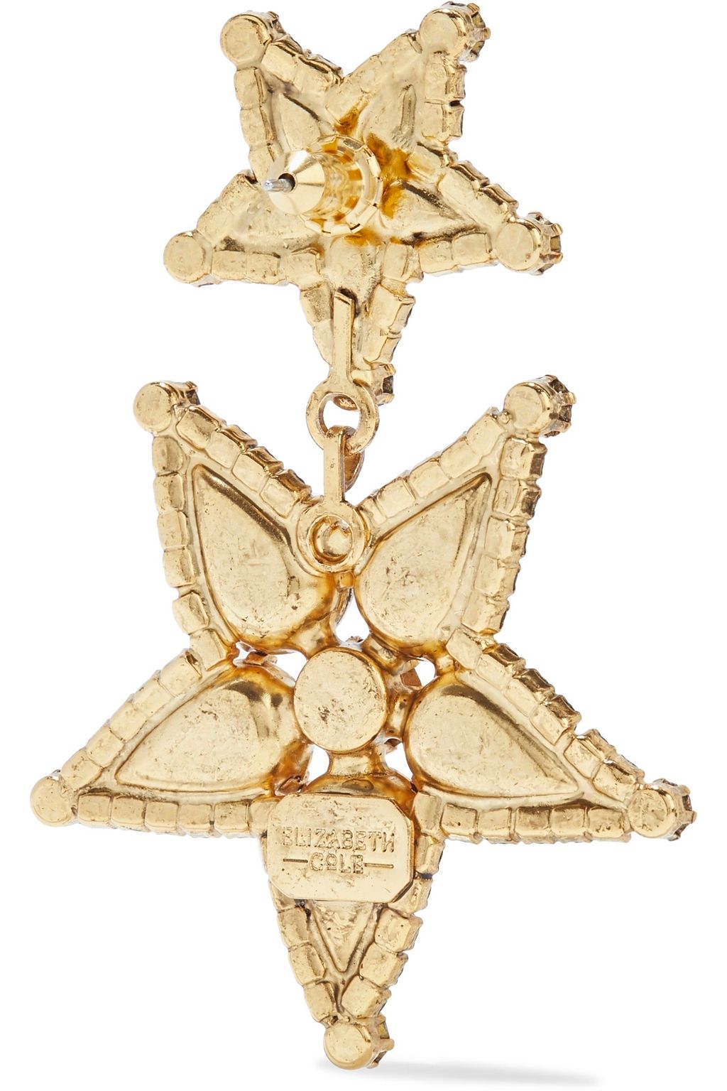 ELIZABETH COLE Rigby 24-karat gold-plated Swarovski crystal earrings