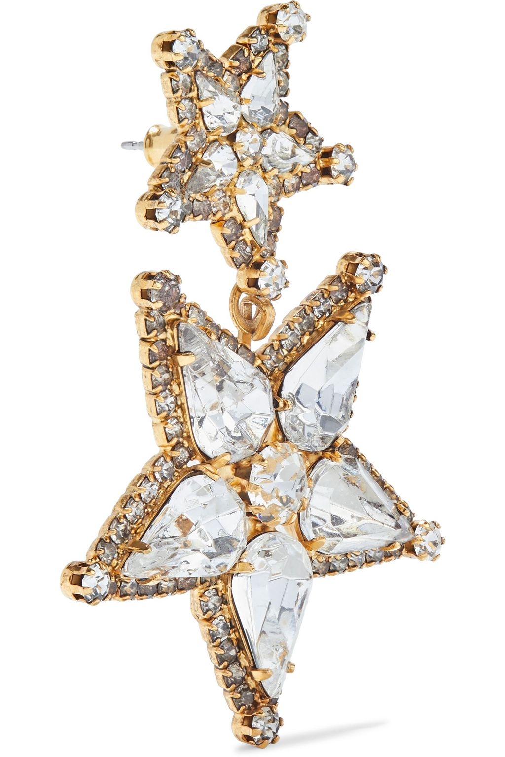 ELIZABETH COLE Rigby 24-karat gold-plated Swarovski crystal earrings