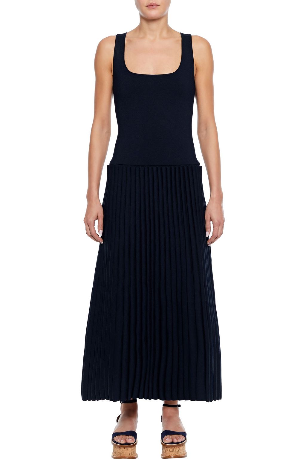 GABRIELA HEARST Azevedo pleated stretch-wool maxi dress