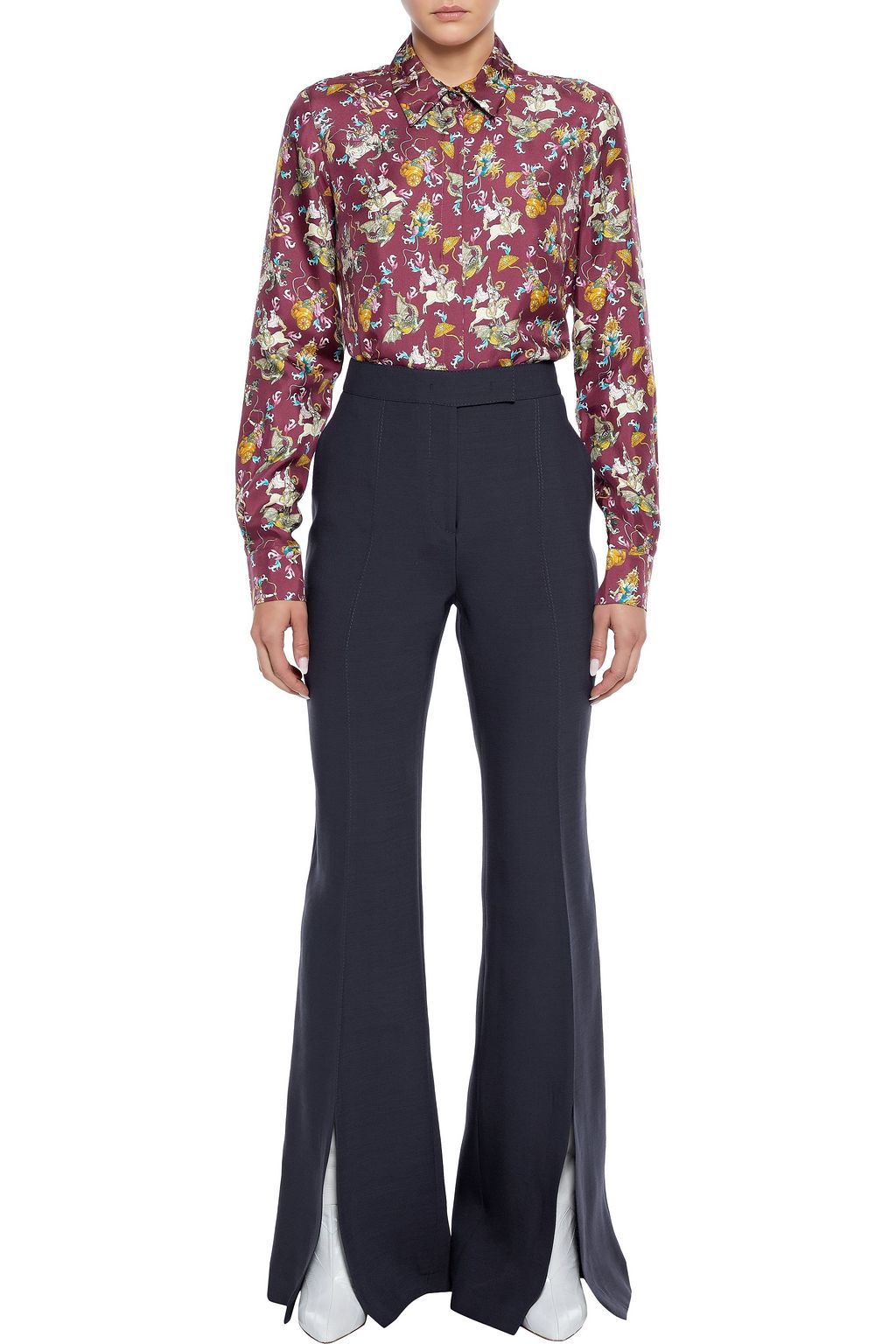 GABRIELA HEARST Henri printed silk-twill shirt