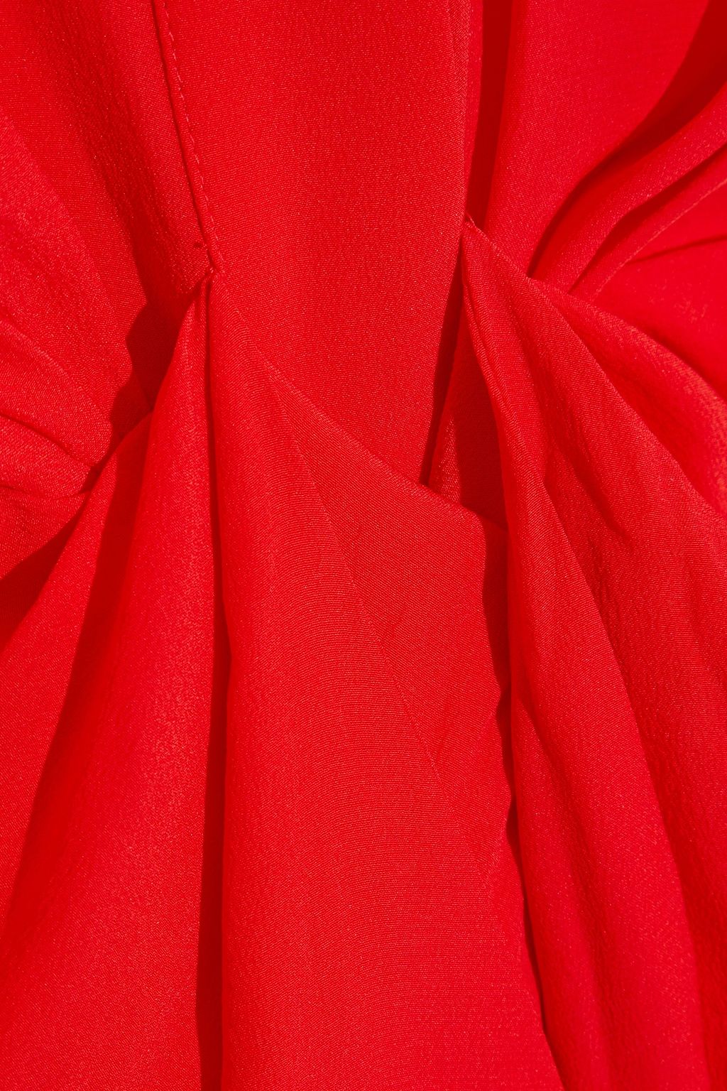 VICTORIA BECKHAM Tie-front silk crepe de chine midi shirt dress