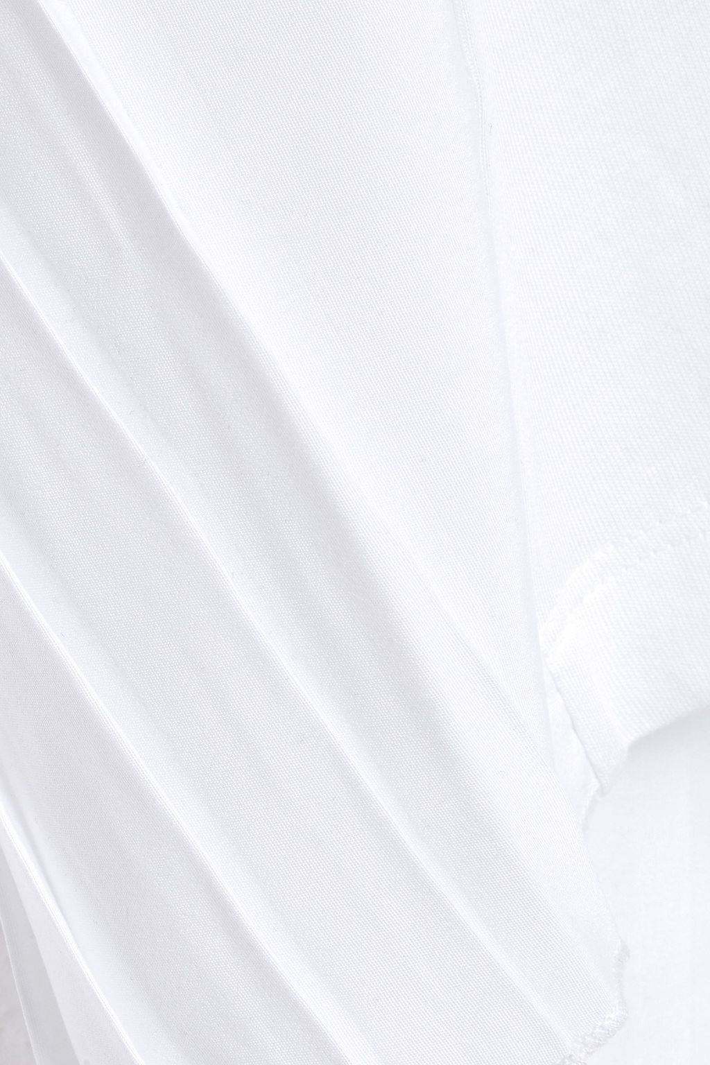 7 FOR ALL MANKIND Paneled pleated cotton and modal-blend T-shirt