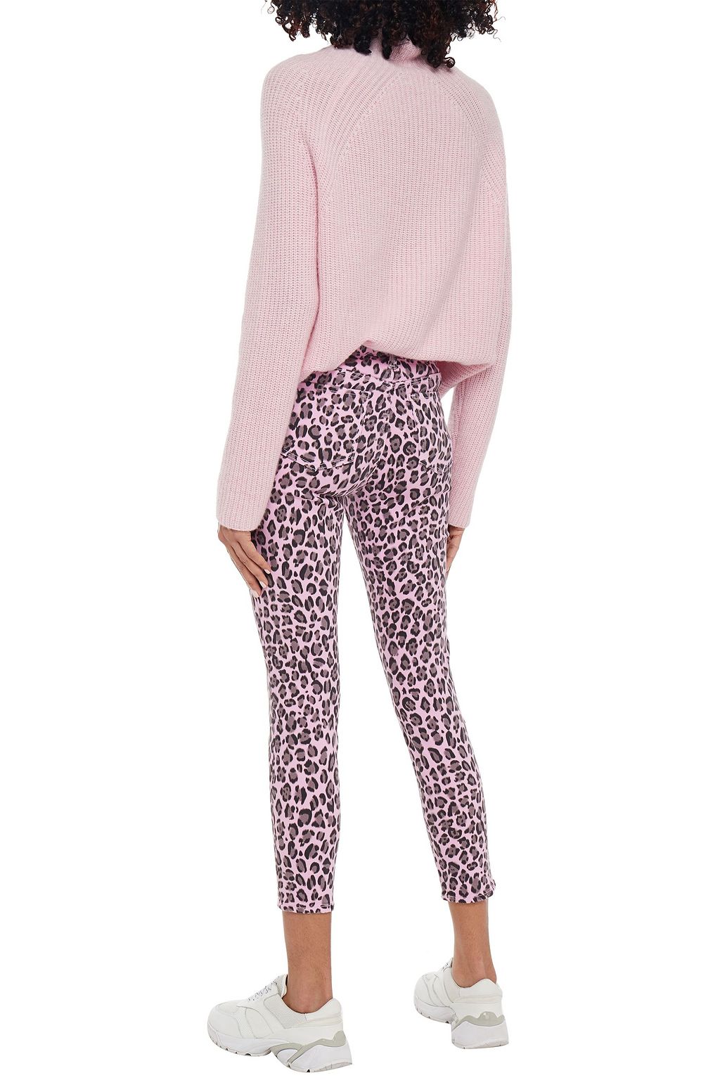 J BRAND Cropped mid-rise leopard-print skinny jeans