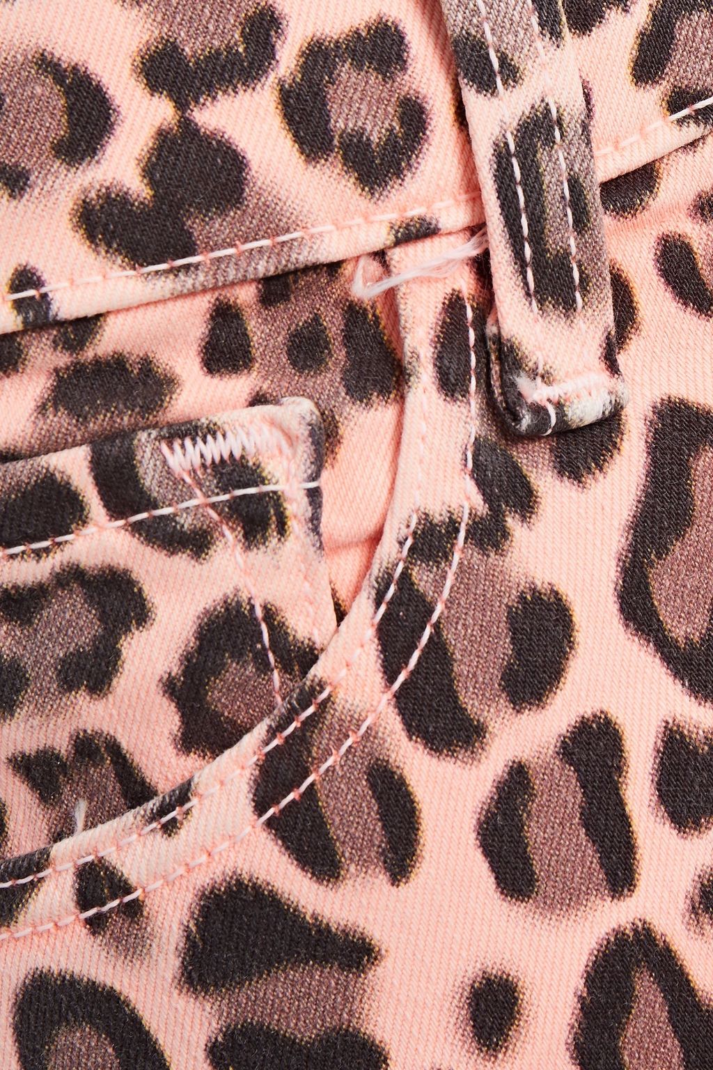 J BRAND Cropped mid-rise leopard-print skinny jeans