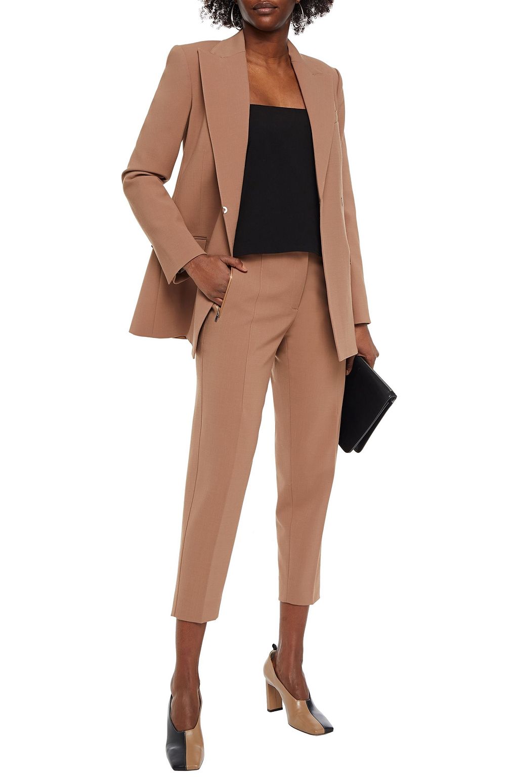 THEORY Cropped cady tapered pants