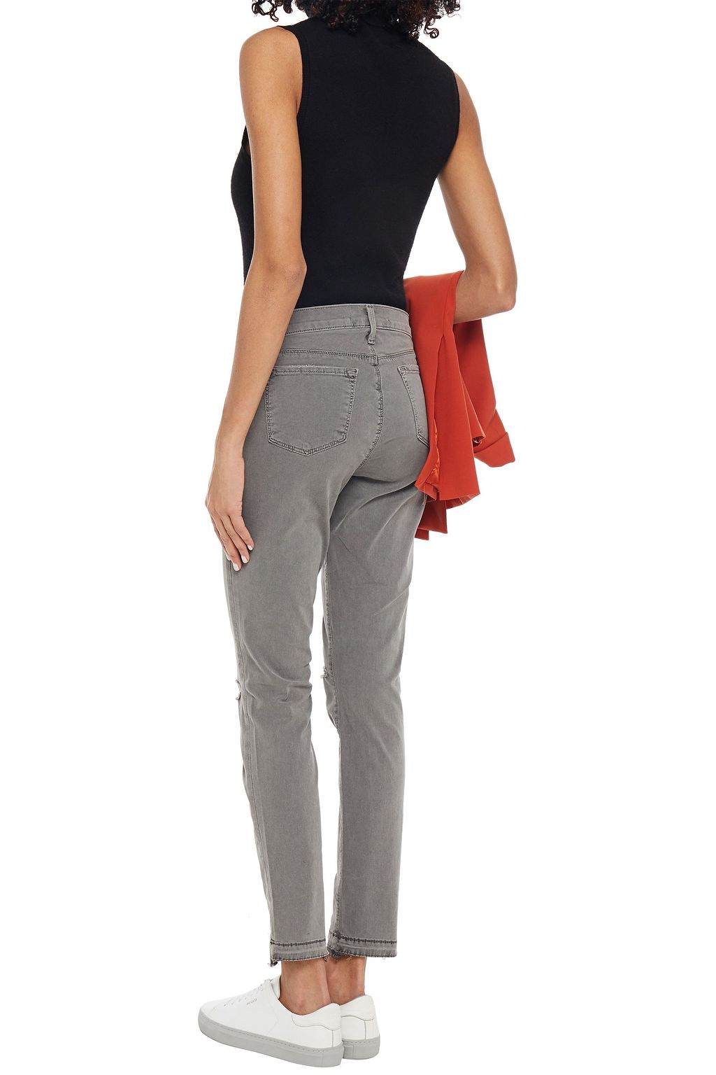 J BRAND Frayed-hem skinny jeans