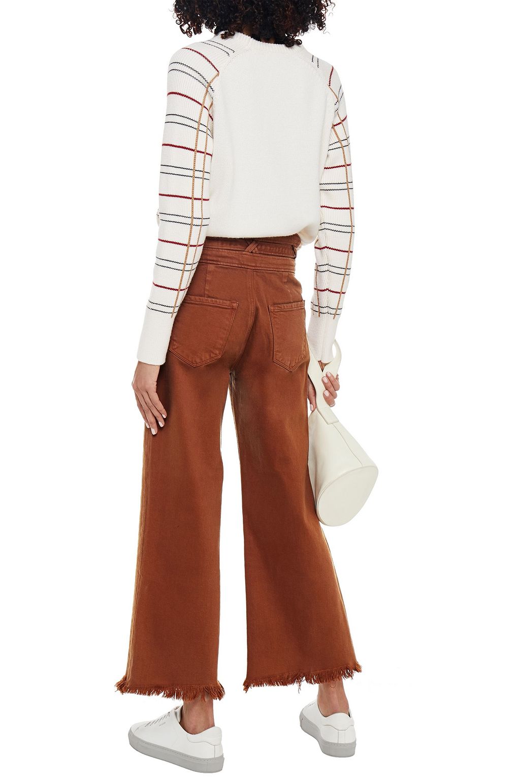 J BRAND クロップド ハイライズ ワイドレッグ ジーンズ