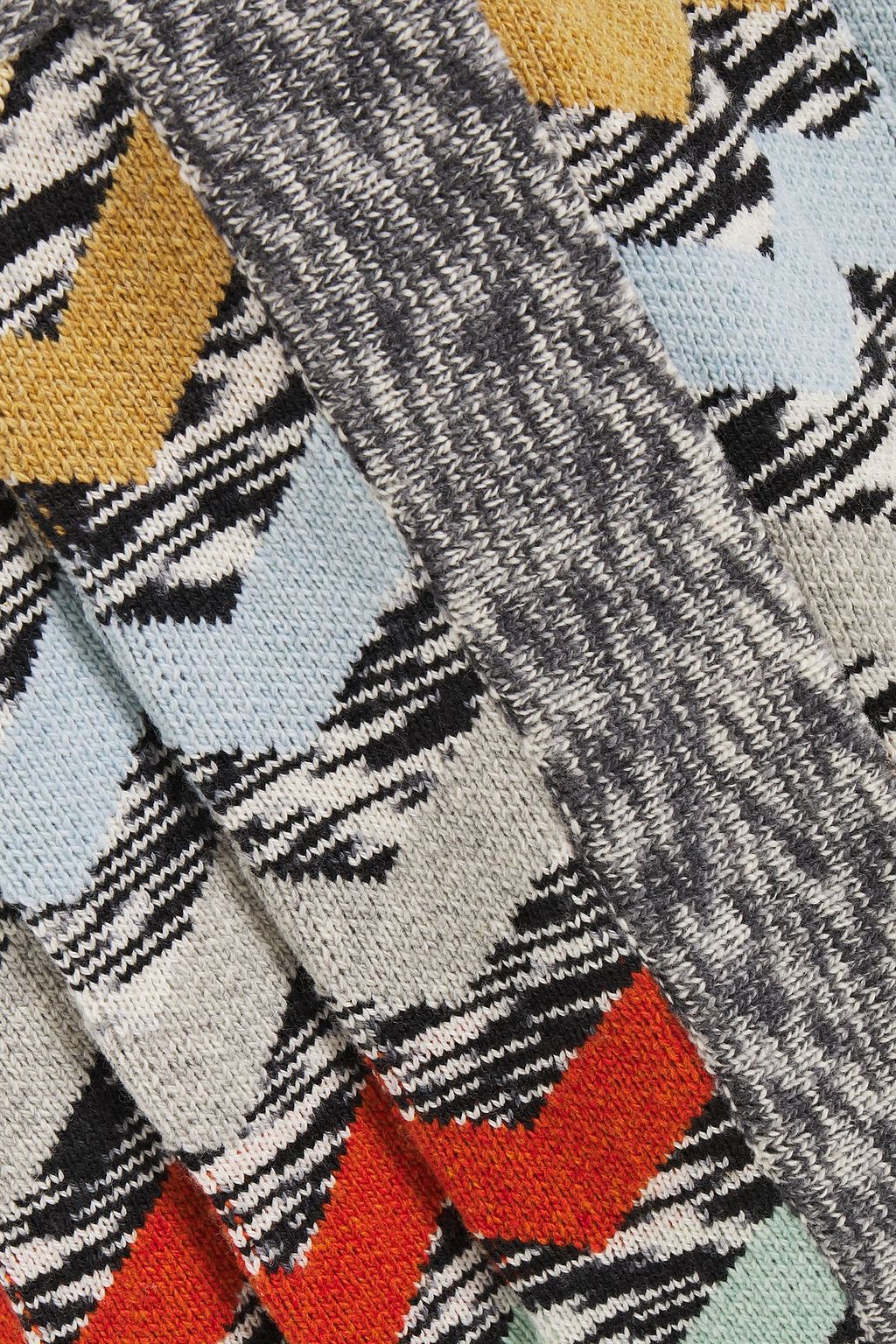 MISSONI Intarsia wool coat