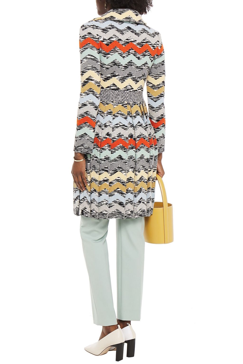 MISSONI Intarsia wool coat