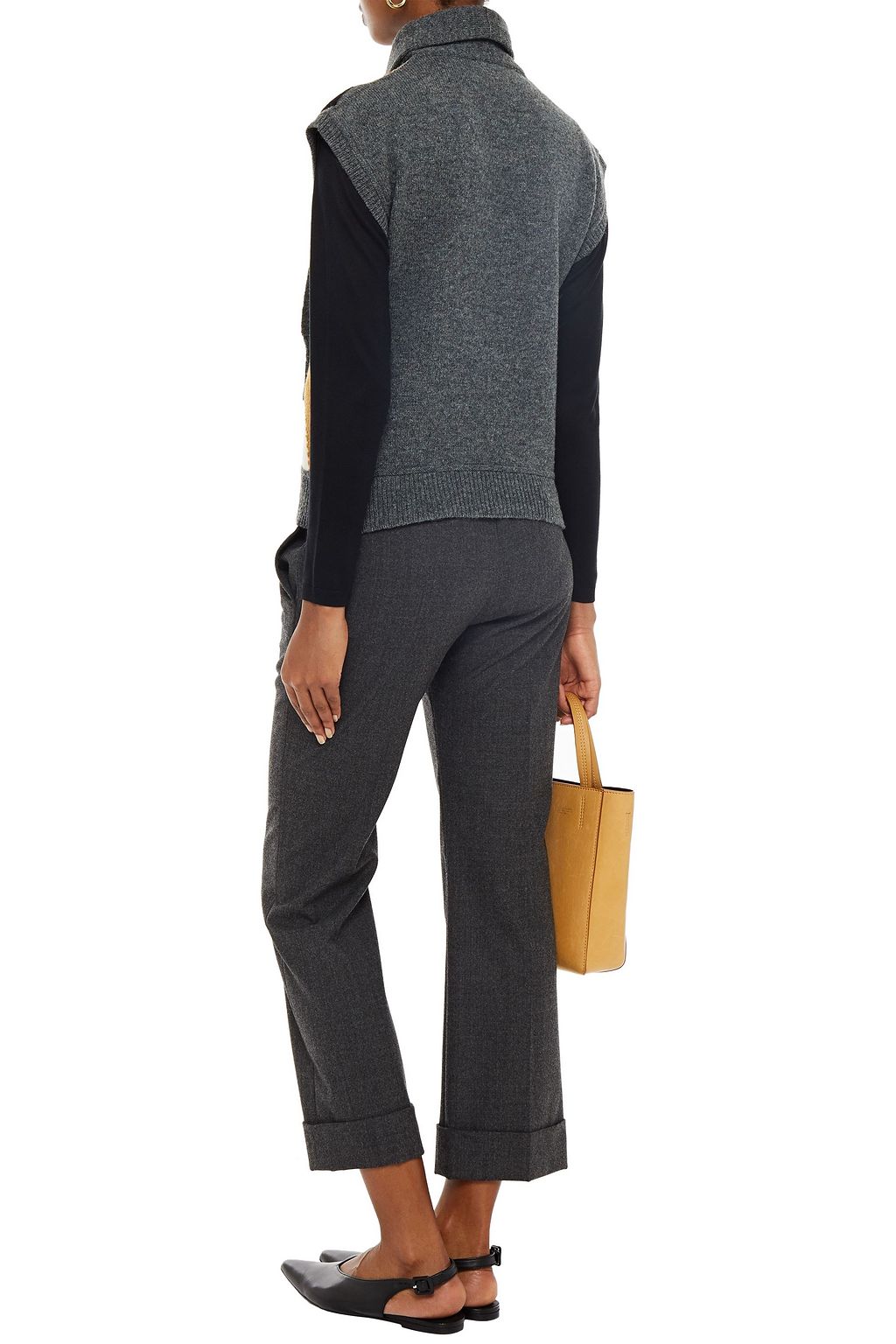 M MISSONI Tie-neck intarsia-knit wool vest