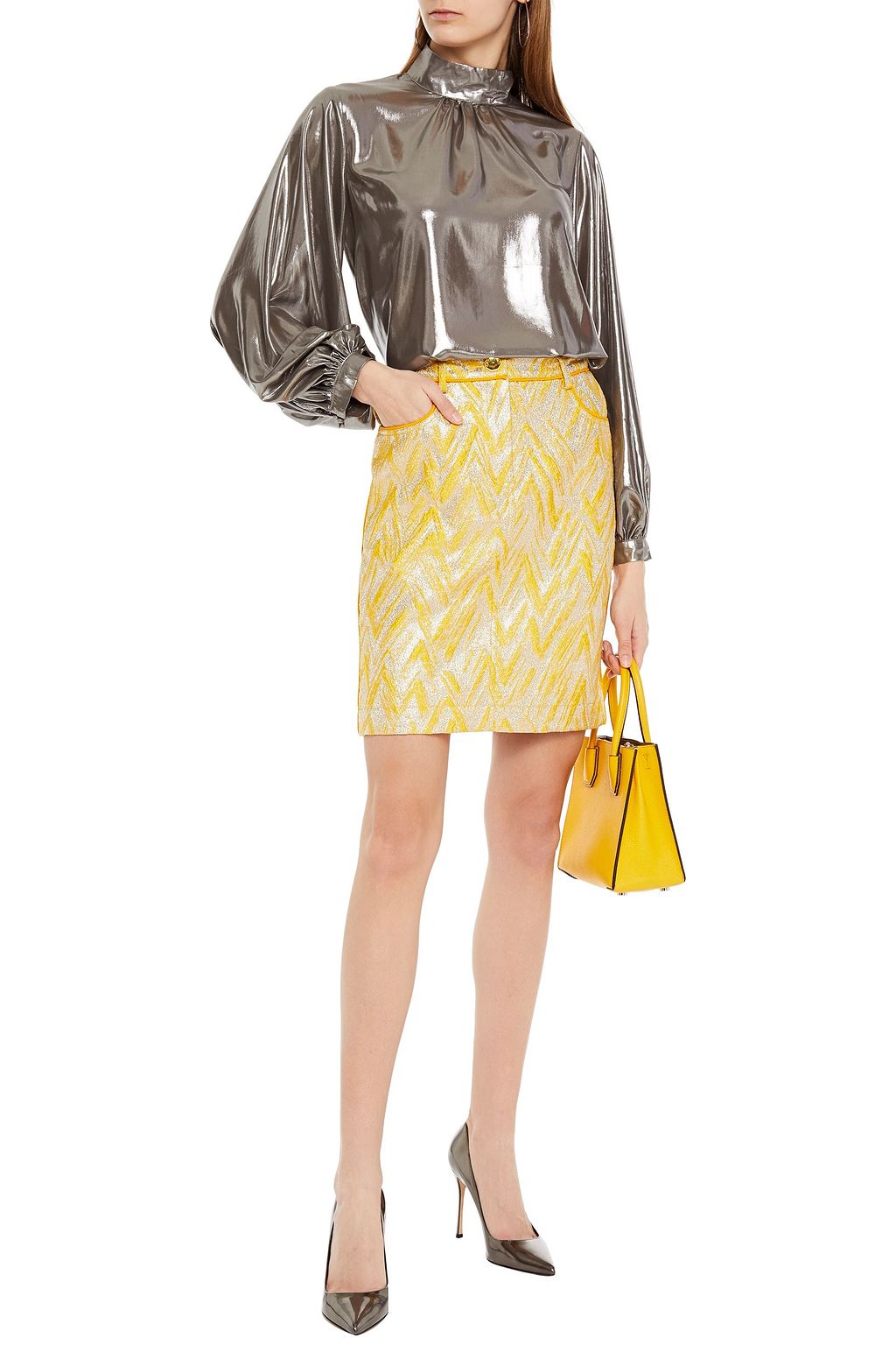 MOSCHINO Minirock aus Brokat