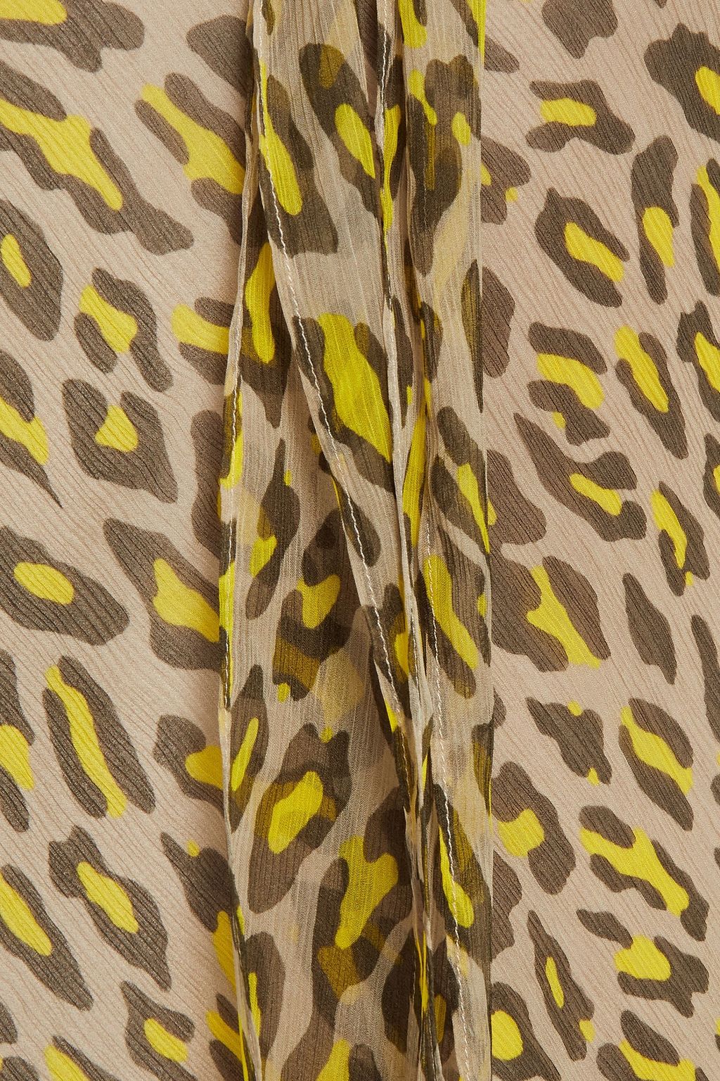 THEORY Pussy-bow leopard-print silk-georgette top