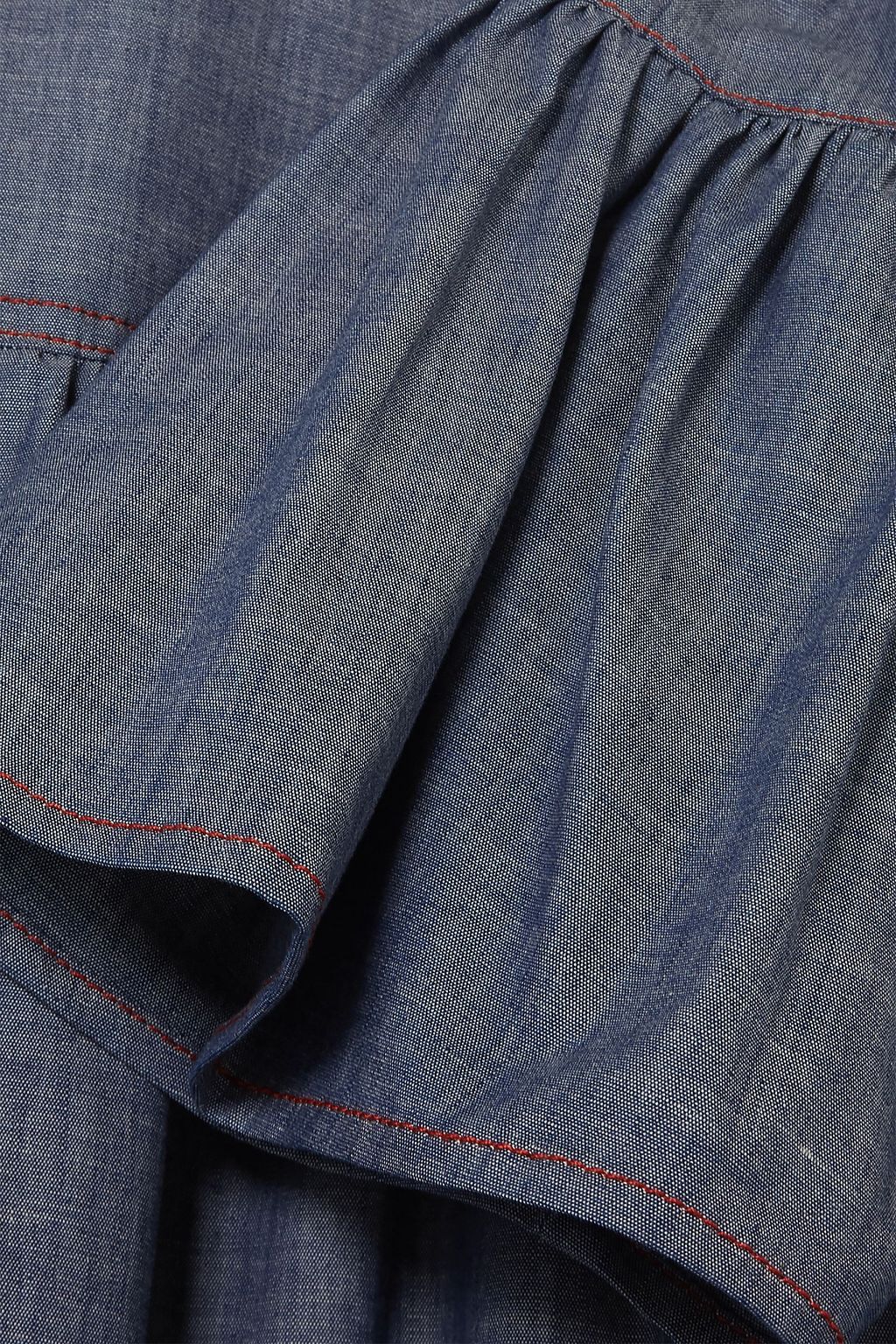MARNI Cotton-blend chambray midi dress