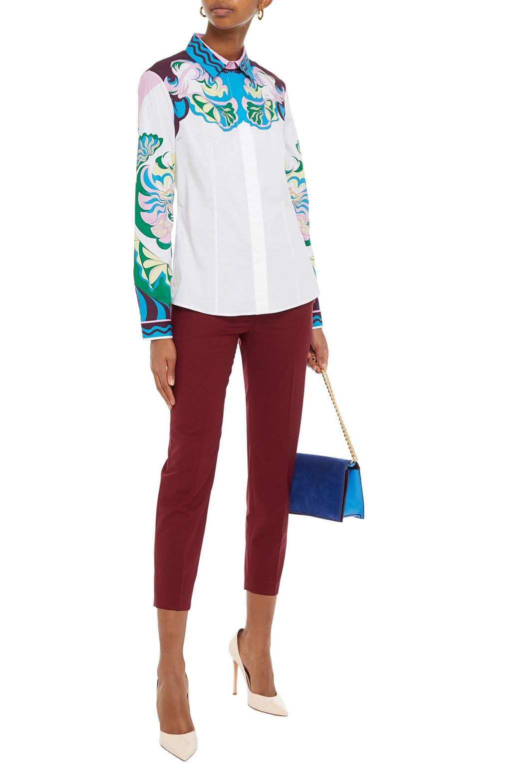 PUCCI Printed stretch-cotton poplin shirt