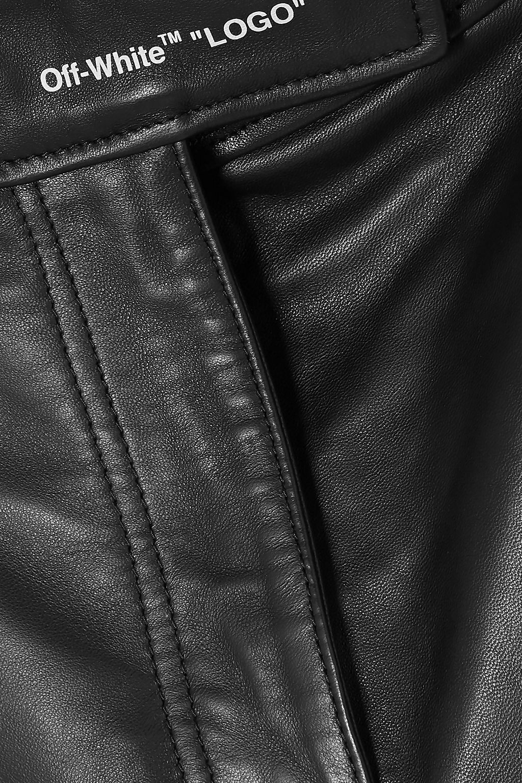 OFF-WHITE™ Leather tapered pants