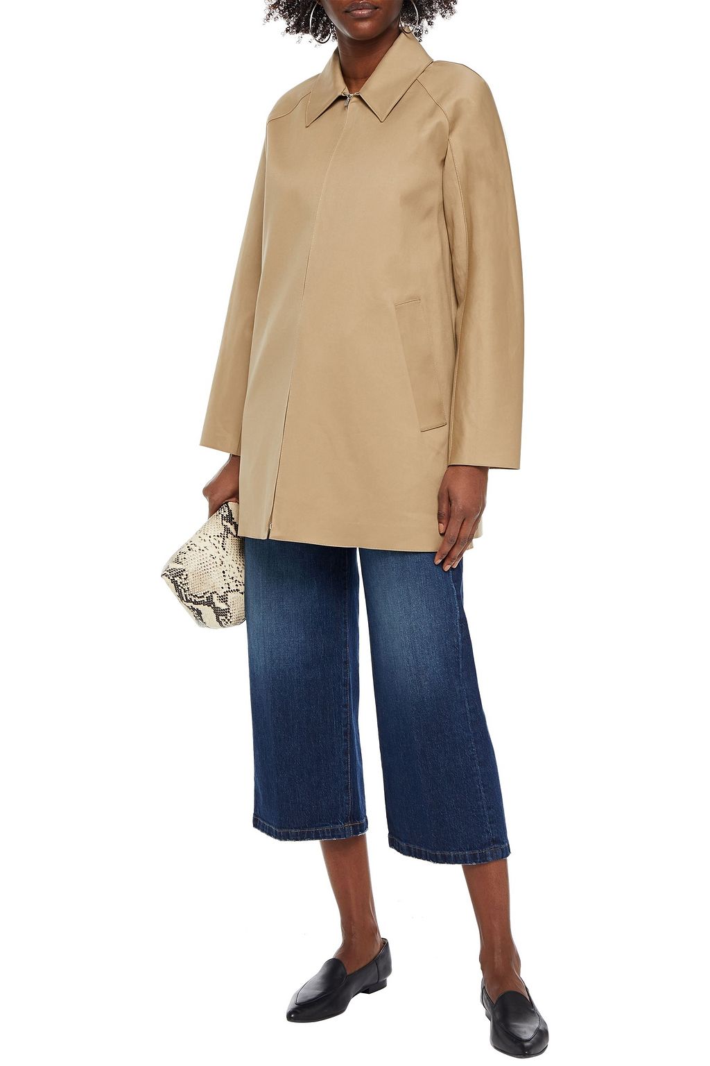 THEORY Caban cotton-drill coat