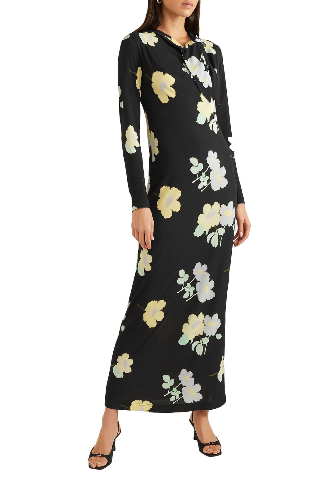 BERNADETTE Jil floral-print stretch-jersey maxi dress