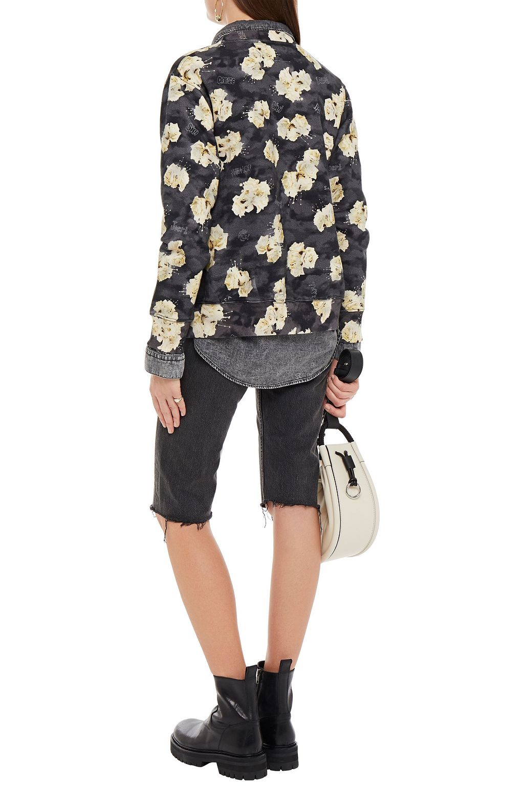 MM6 MAISON MARGIELA Floral-print French cotton-terry sweatshirt