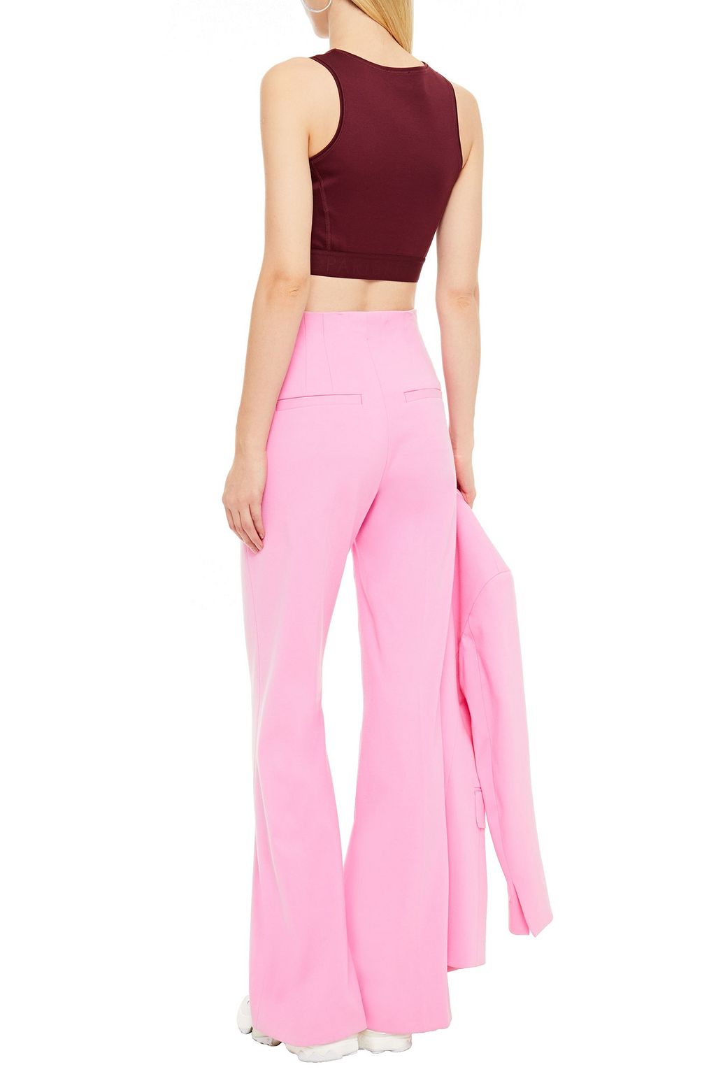 KENZO Cropped printed stretch-cotton jersey top