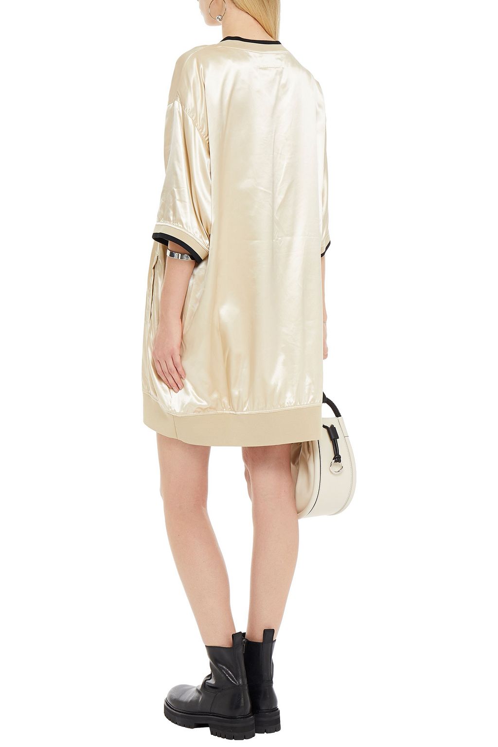 MM6 MAISON MARGIELA Oversized printed satin mini dress