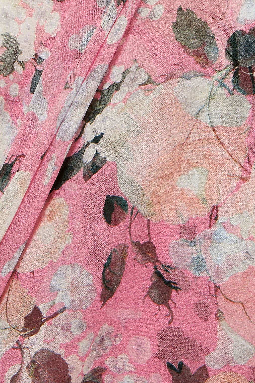 ERDEM Shea floral-print silk-voile midi skirt