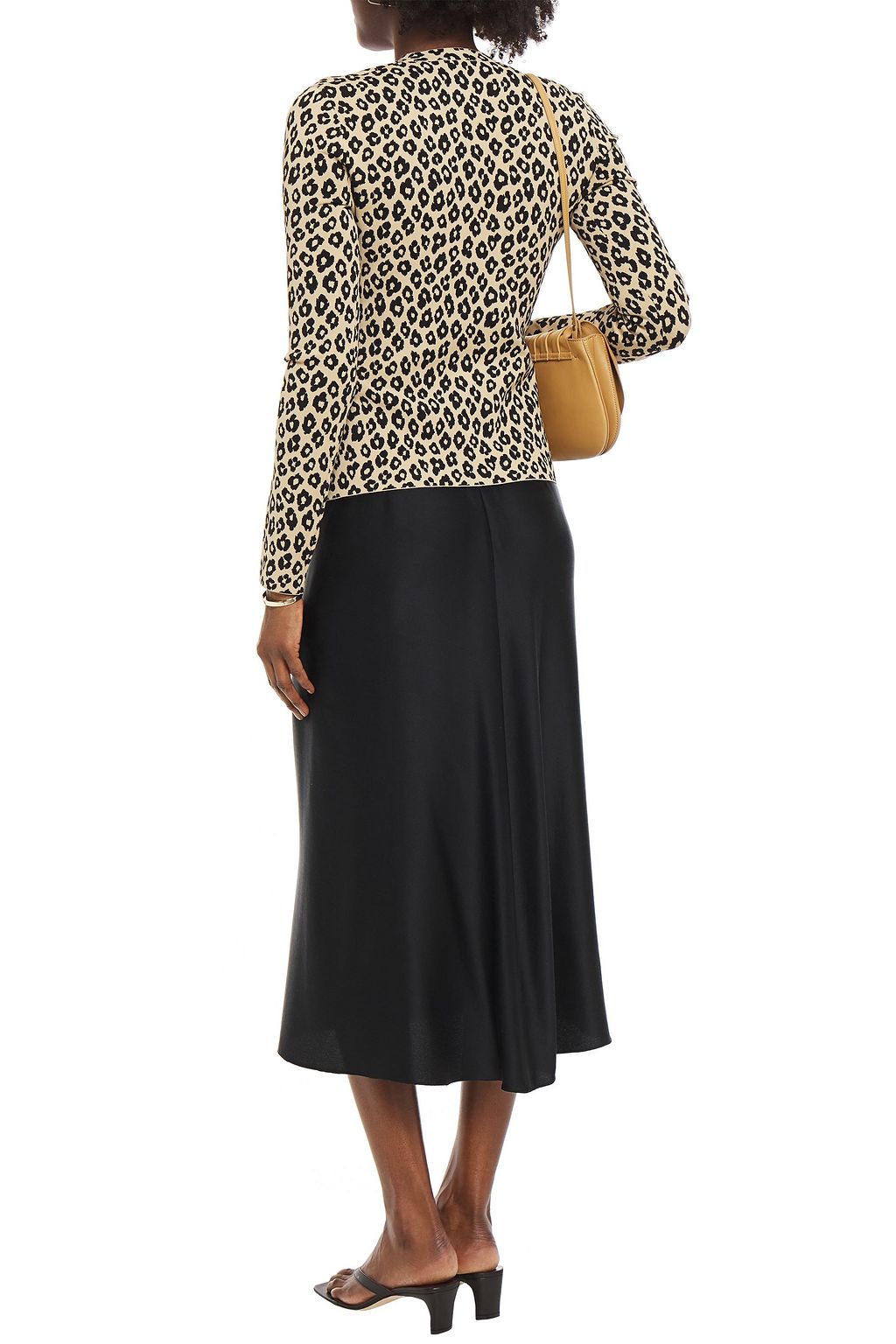 THEORY Leopard-print jacquard-knit cardigan