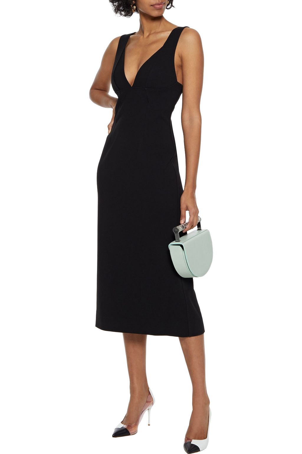 VICTORIA BECKHAM Bonded crepe midi dress