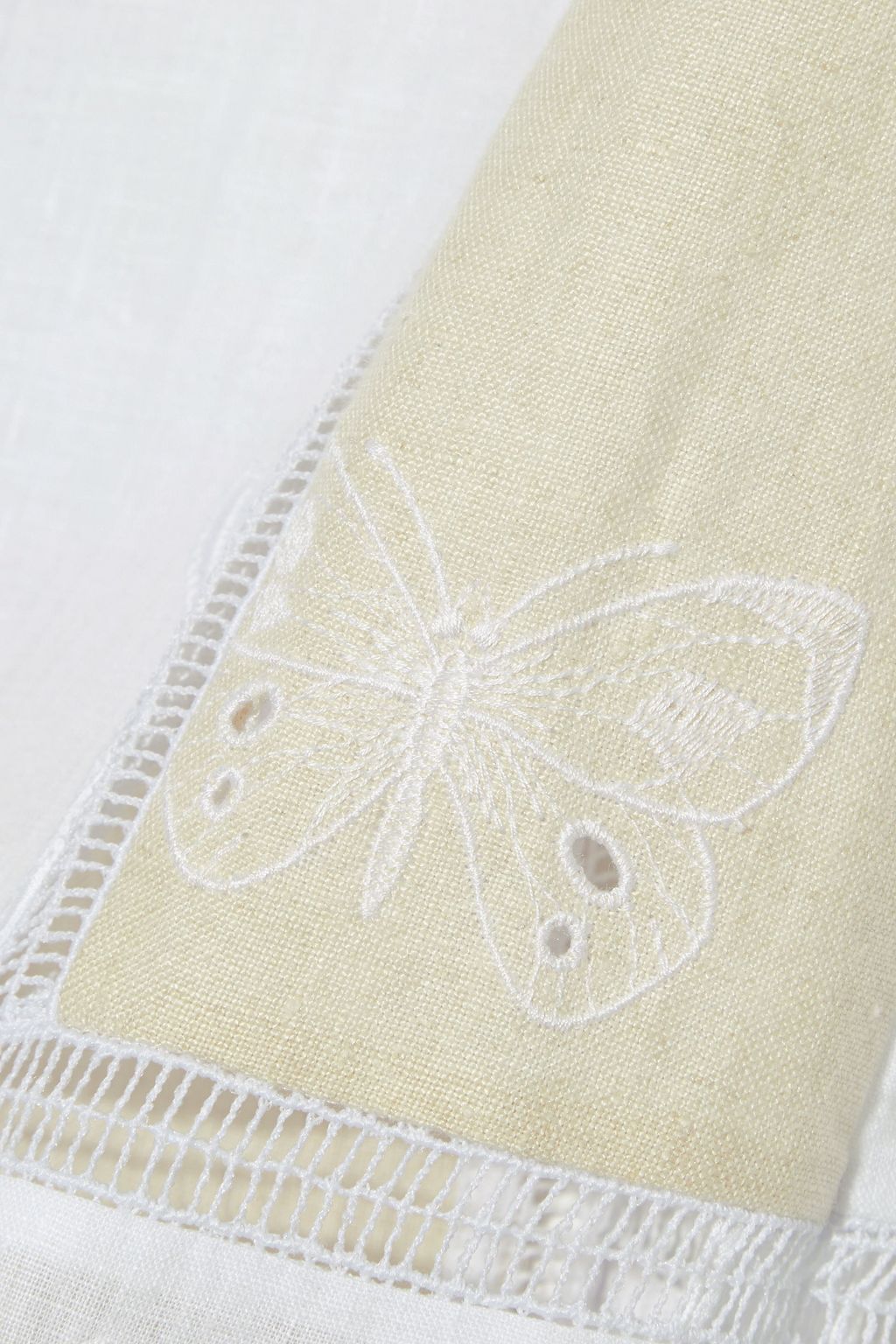 GABRIELA HEARST Castor embroidered patchwork linen camisole