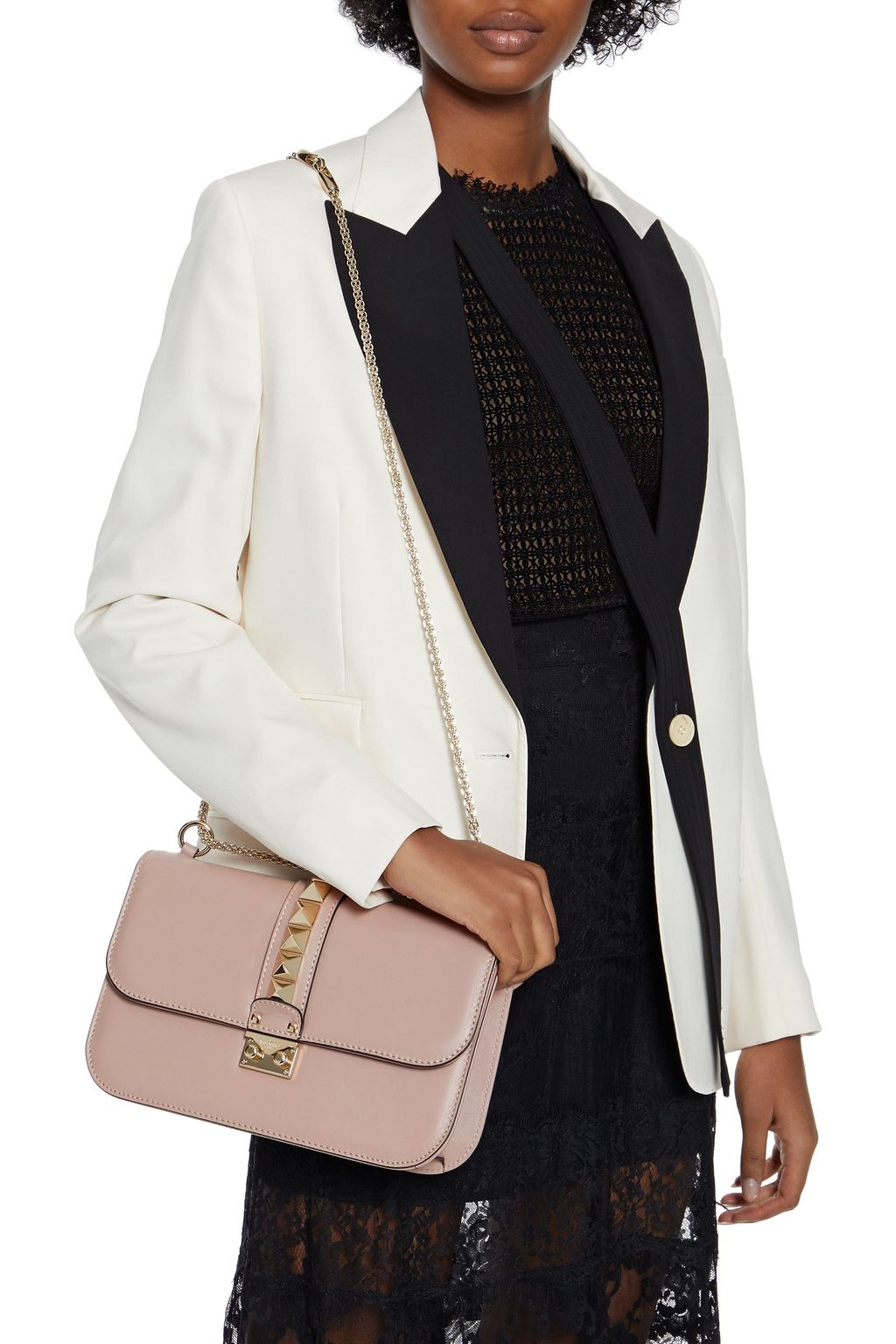 VALENTINO GARAVANI Glam Lock leather shoulder bag