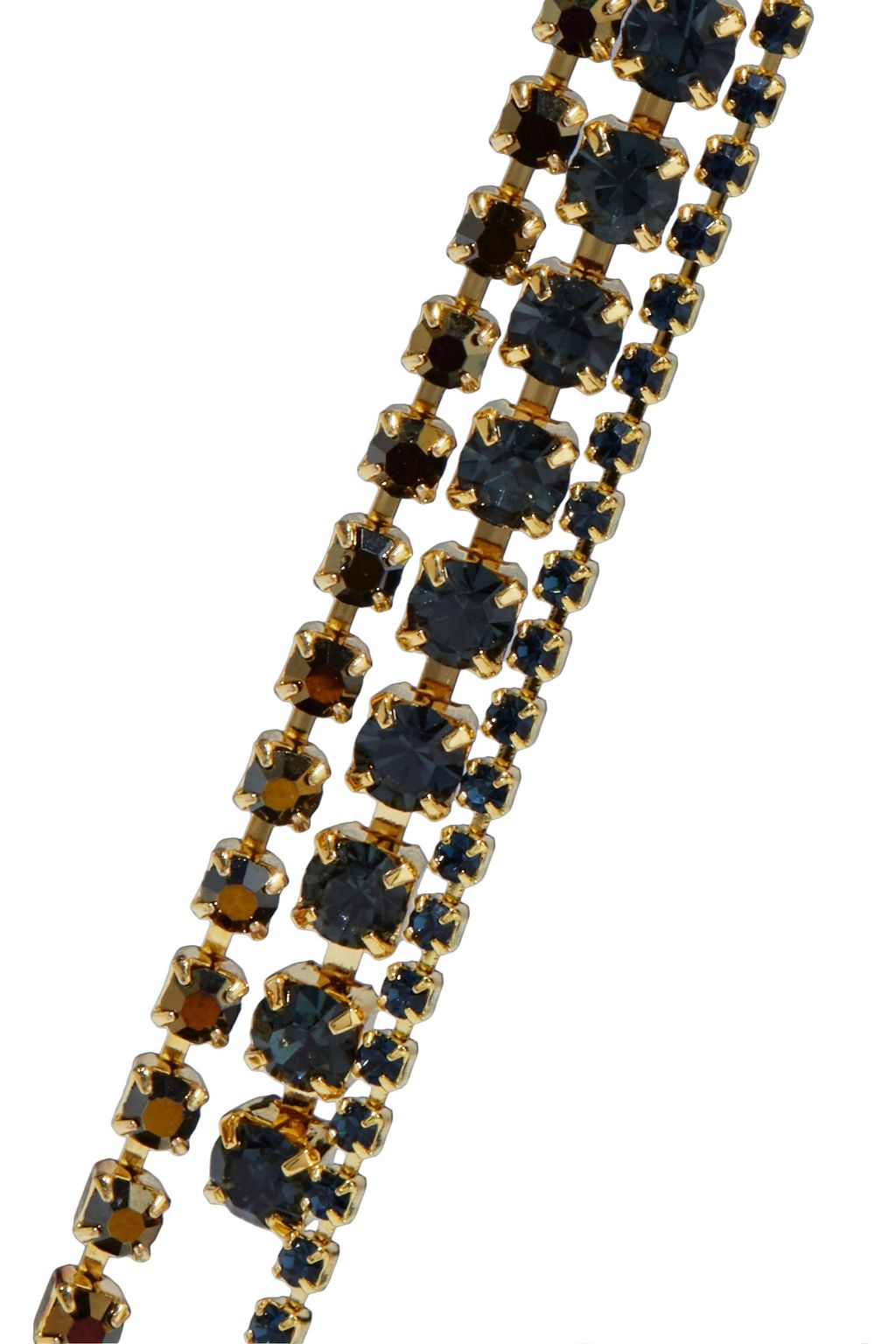 CHAN LUU 18-karat gold-plated sterling silver crystal earrings