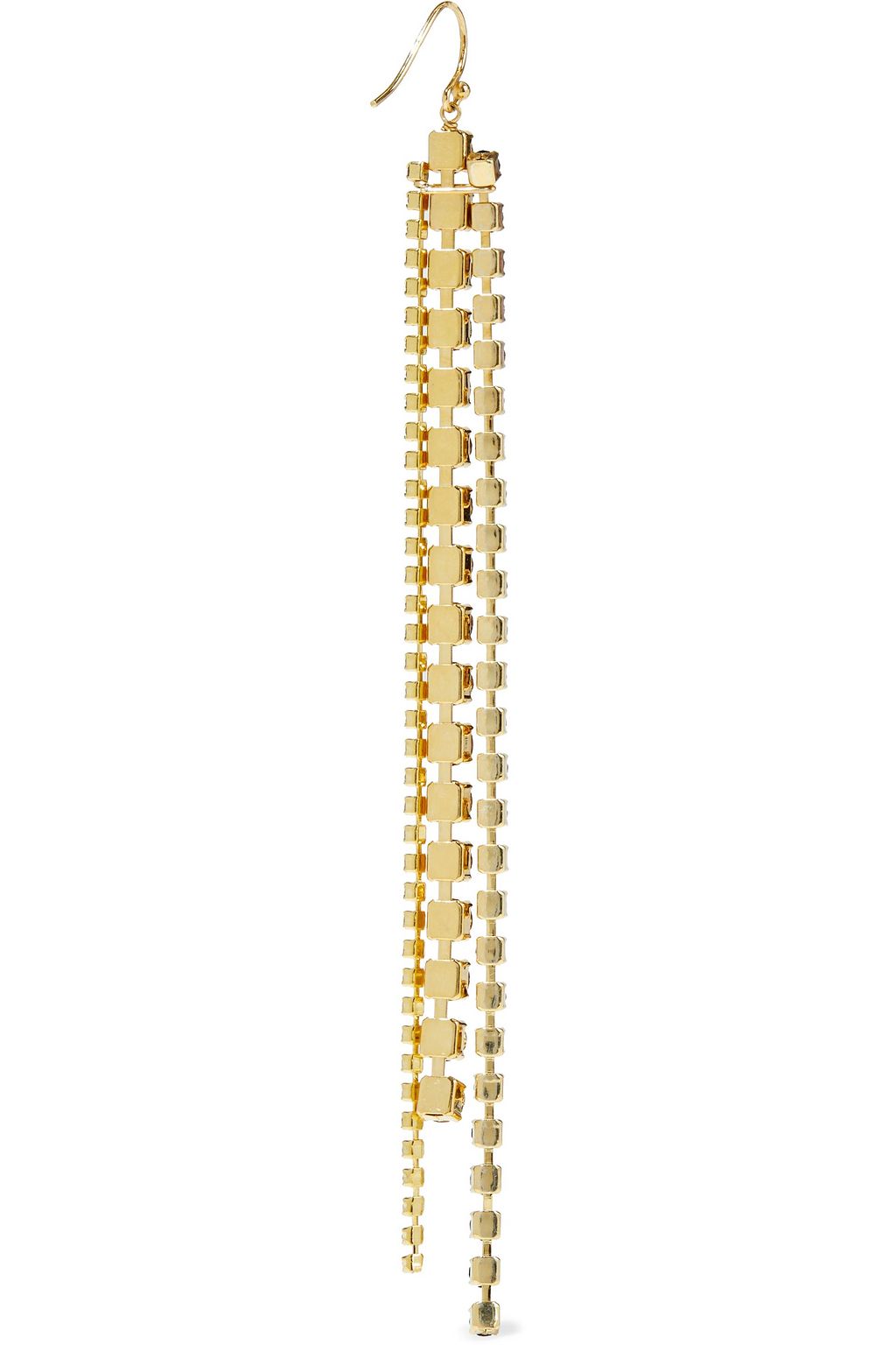 CHAN LUU 18-karat gold-plated sterling silver crystal earrings