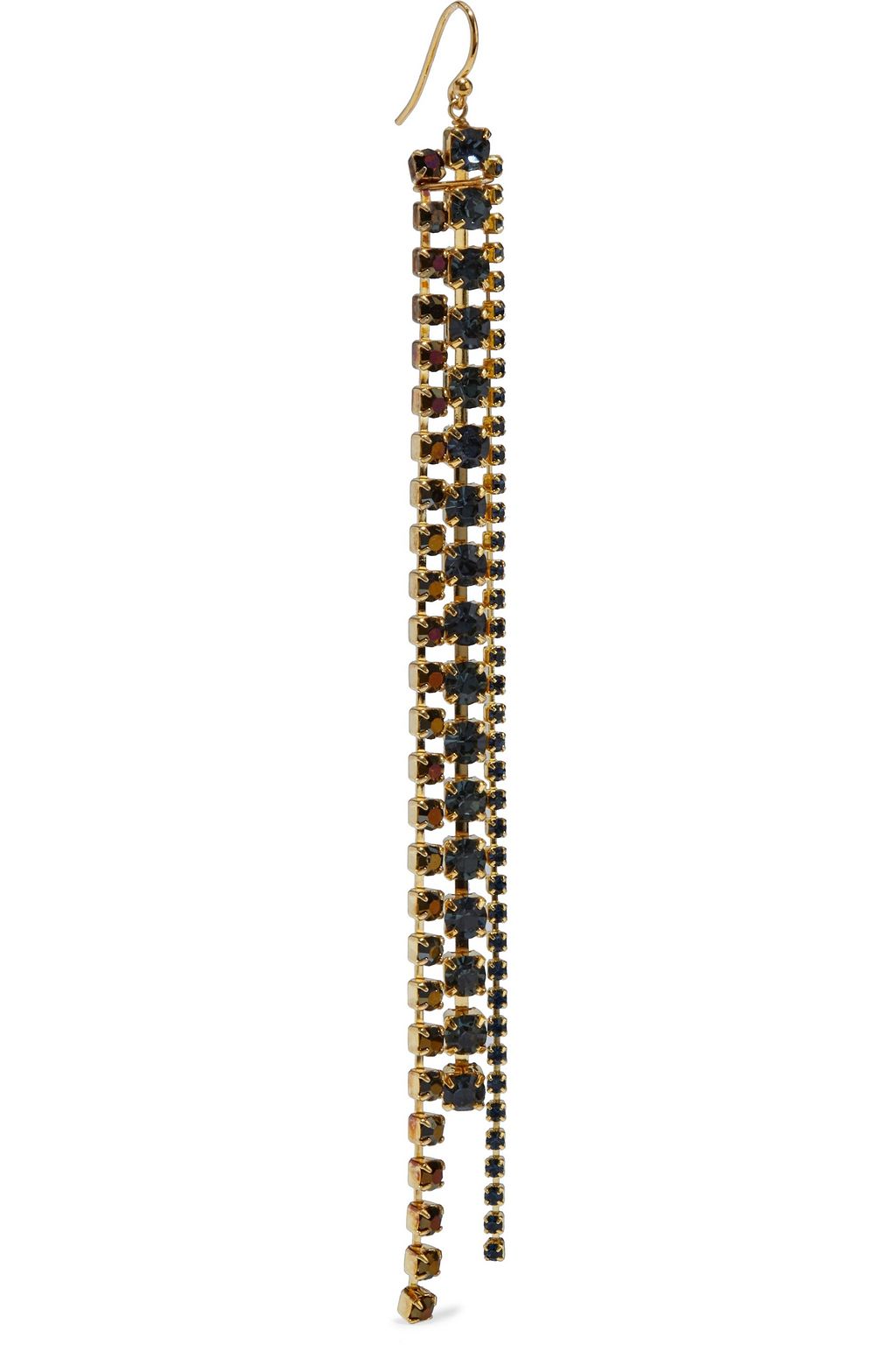 CHAN LUU 18-karat gold-plated sterling silver crystal earrings