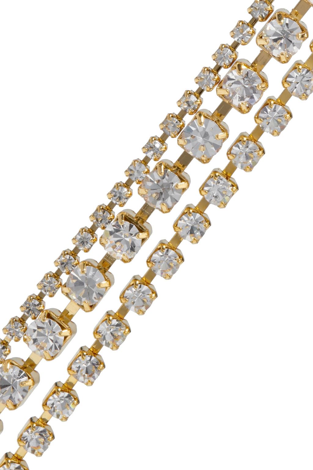 CHAN LUU 18-karat gold-plated sterling silver crystal earrings