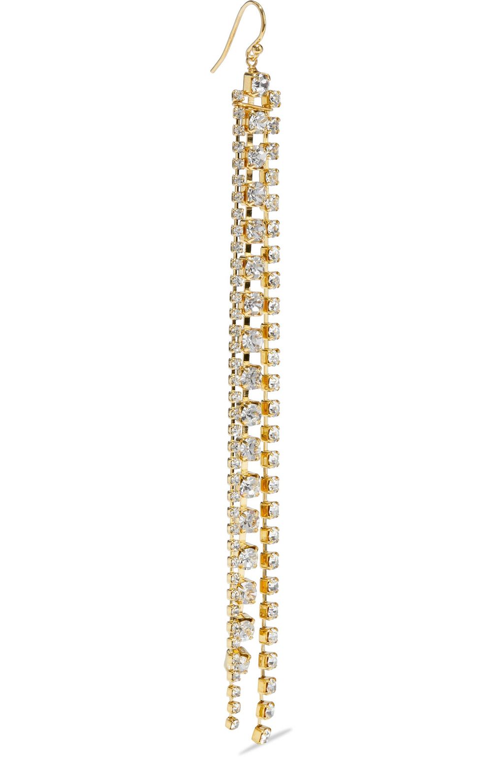CHAN LUU 18-karat gold-plated sterling silver crystal earrings
