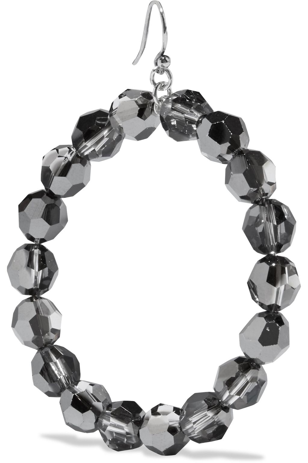 CHAN LUU Sterling silver crystal hoop earrings