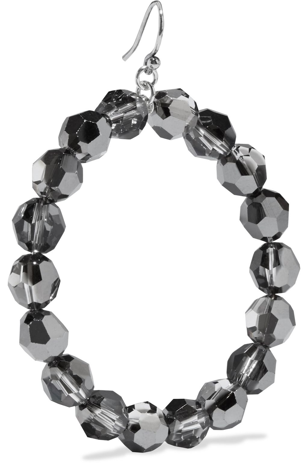 CHAN LUU Sterling silver crystal hoop earrings