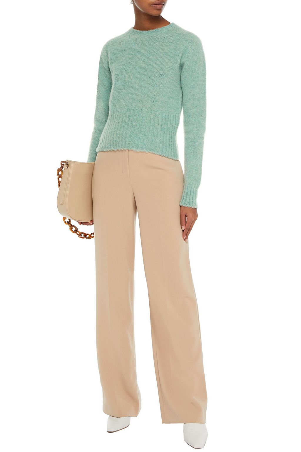 VICTORIA BECKHAM Brushed mélange wool sweater