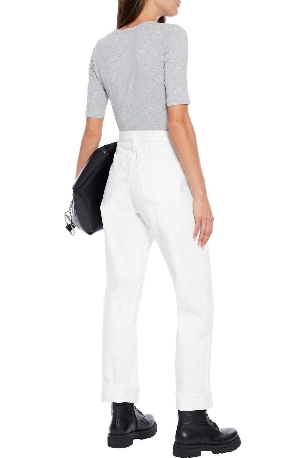 MAJESTIC FILATURES Mélange stretch-jersey T-shirt