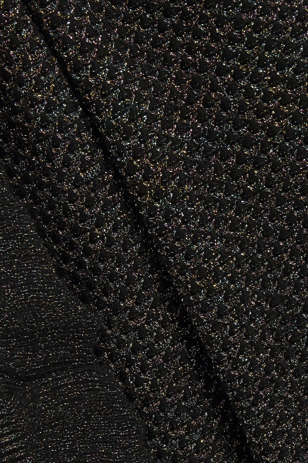 KENZO Ruffle-trimmed metallic open-knit sweater