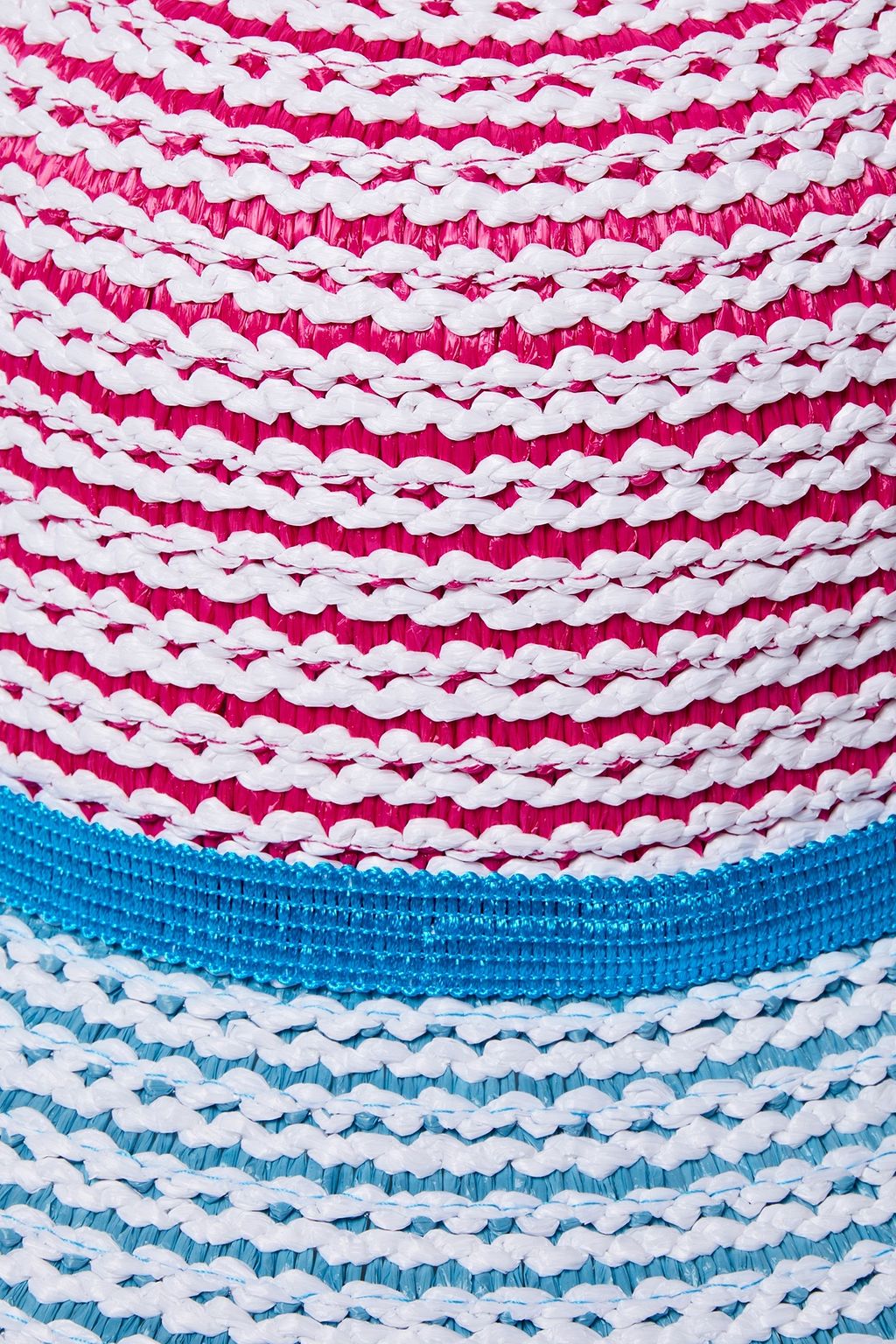MISSONI MARE Mesh-trimmed woven faux straw sunhat