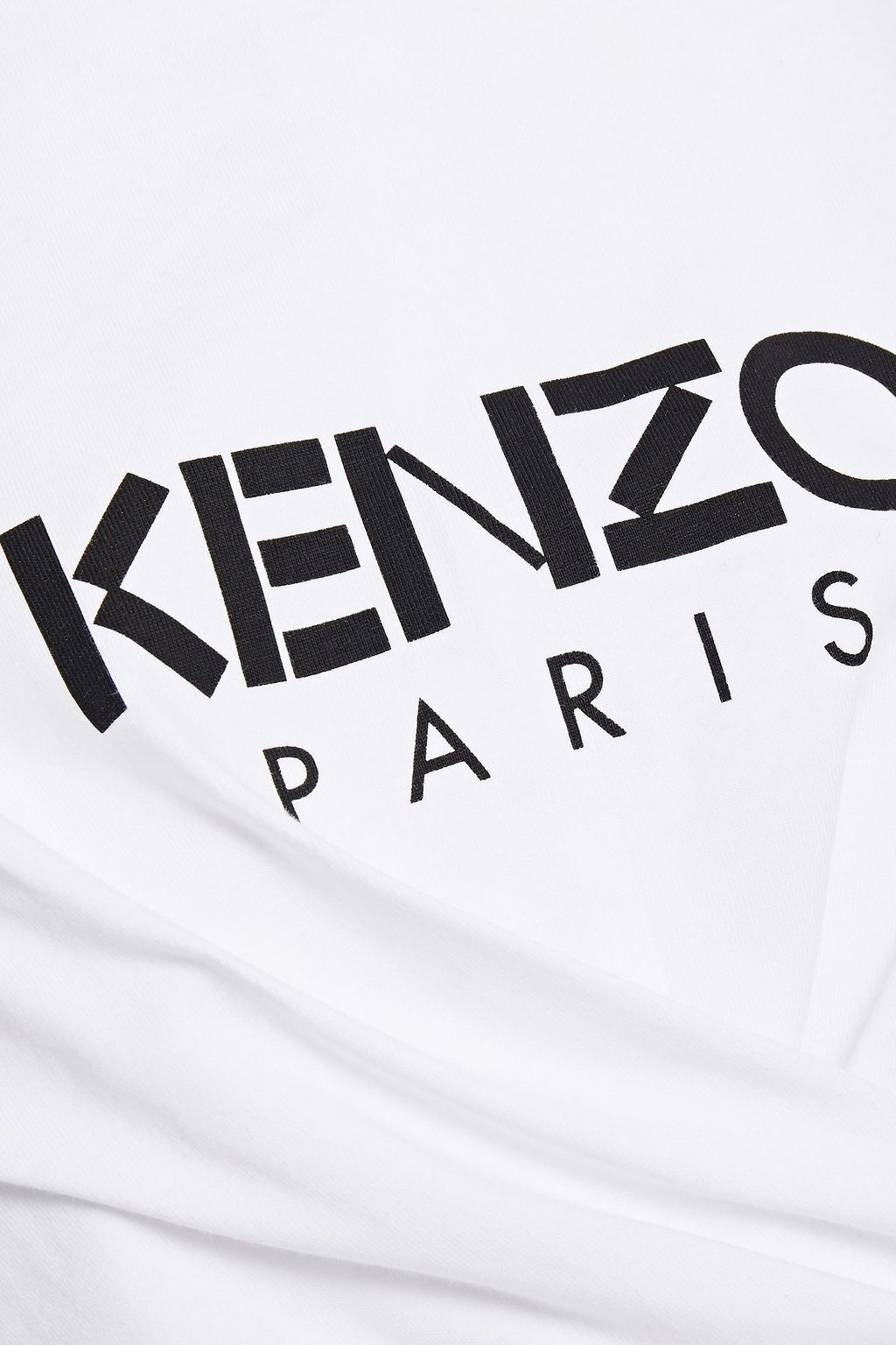 KENZO Crossover printed cotton-jersey and cady mini dress