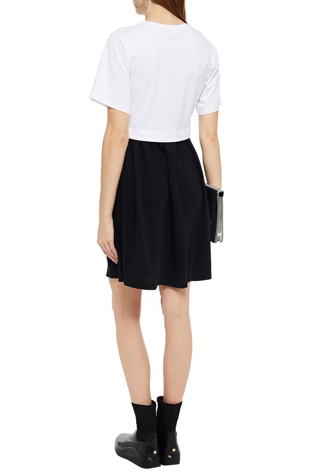 KENZO Crossover printed cotton-jersey and cady mini dress