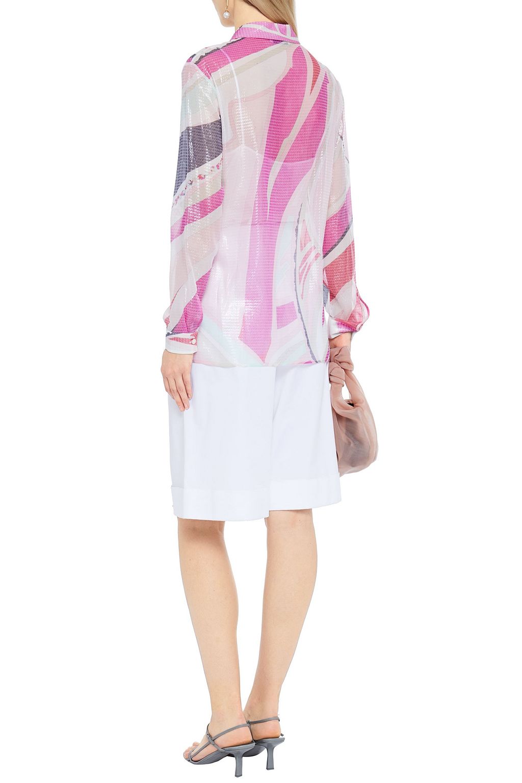 PUCCI Metallic silk-blend jacquard shirt